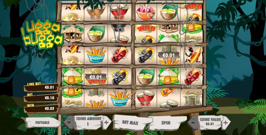 Ugga Bugga big win screen with symbols aligned